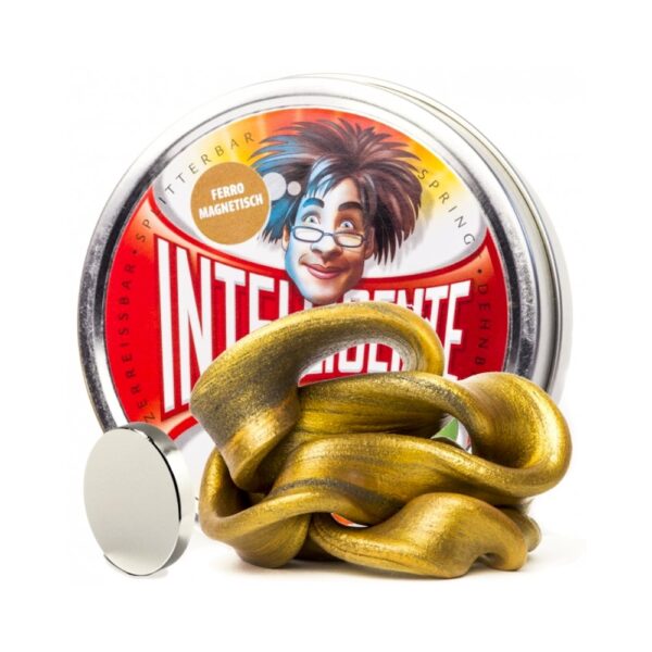 Intelligente Knete ferromagnetisch +Super- Magnet (gold)