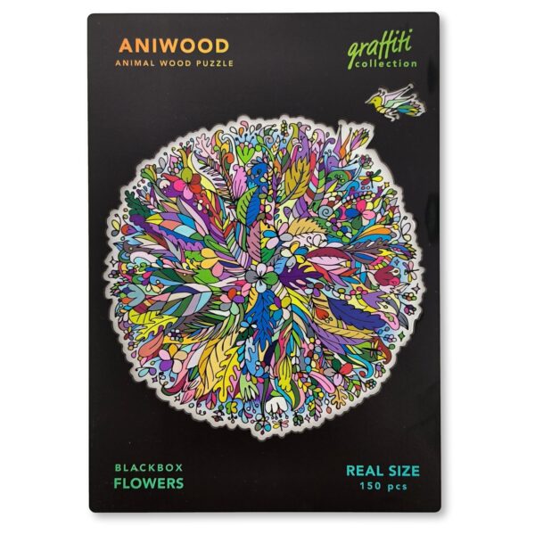 Aniwood Puzzle Motiv Graffiti Blumen (M)