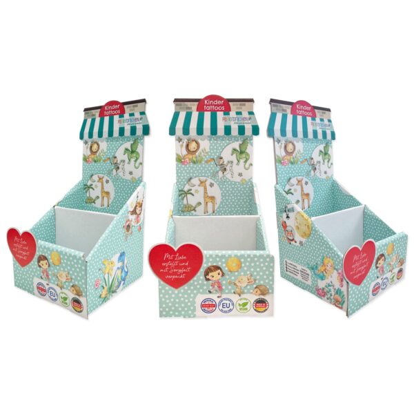 Papierdrachen Tattoos Display einzeln