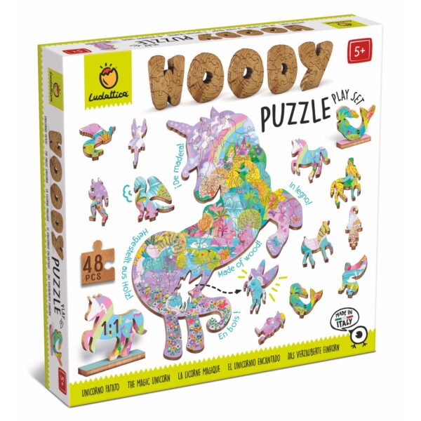 WOODY Puzzle - Holzpuzzle Einhorn