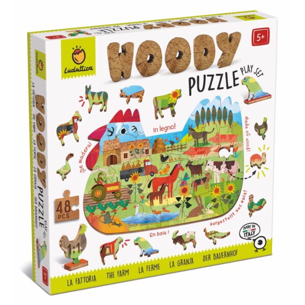 WOODY Puzzle - Holzpuzzle Bauernhof