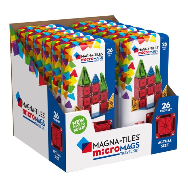 Magna-Tiles® microMAGS Travel 26-teiliges Reiseset (Display)