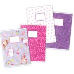 Schulhefte 4er Set DIN A4  - Einhorn (VE 4)