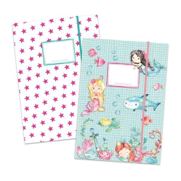 Schulmappe 2er Set DIN A4 - Meerjungfrau  (VE 4)