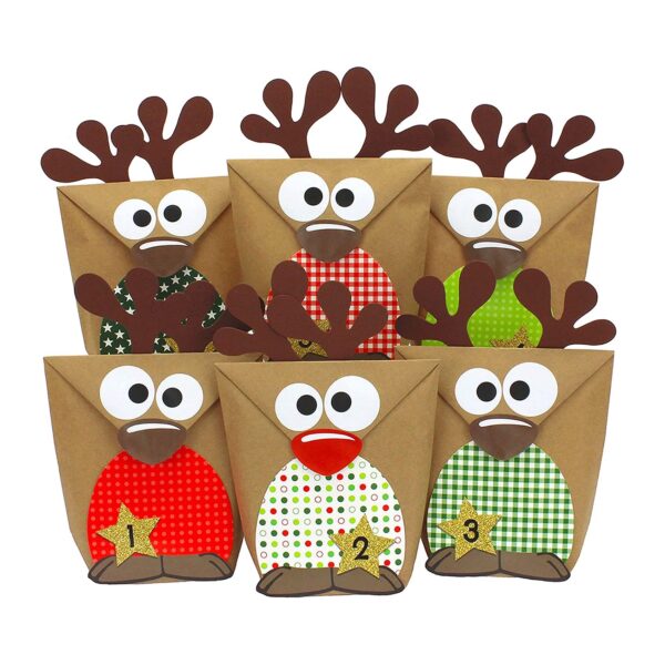 Adventskalender Rentiere &ndash; rot