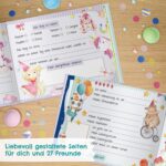 Freundebuch - Meine Schulfreunde - Design 1 - lila Cover – Bild 3
