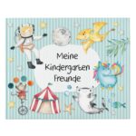 Freundebuch - Meine Kindergartenfreunde - Design 4 - blaues Cover