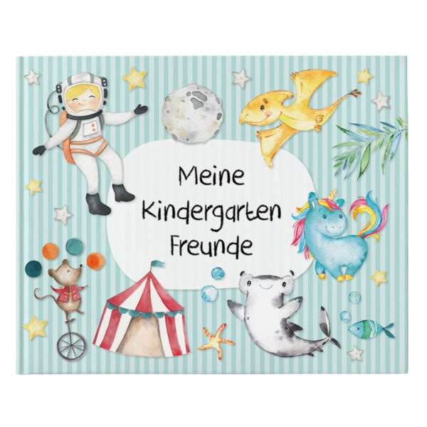 Freundebuch - Meine Kindergartenfreunde - Design 4 - blaues Cover