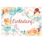 12 Einladungskarten zum Geburtstag – Ballerina – Bild 3