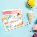 12 Einladungskarten zum Geburtstag – Ballerina – Bild 5