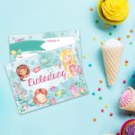 12 Einladungskarten zum Geburtstag – Meerjungfrau – Bild 3