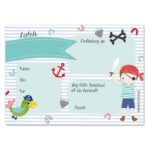 12 Einladungskarten zum Geburtstag – Pirat – Bild 4