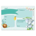 12 Einladungskarten zum Geburtstag – Afrika Tiere – Bild 4