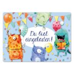 12 Einladungskarten zum Geburtstag – Monster – Bild 3