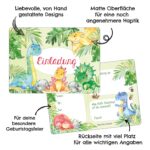 12 Einladungskarten zum Geburtstag – Dinos – Bild 2
