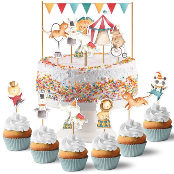 Kuchenstecker (Geburtstag) - Zirkus - Set 3