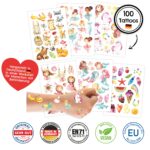Kindertattoos– Einhorn, Meerjungfrau, Prinzessin