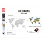 Colouring World-Map Set - Weltkarte zum ausmalen Display 9 Stück