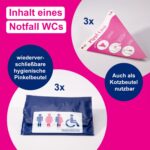 Notfall Einweg-Toilette für Frauen und Männer 3er-Pack – Bild 6