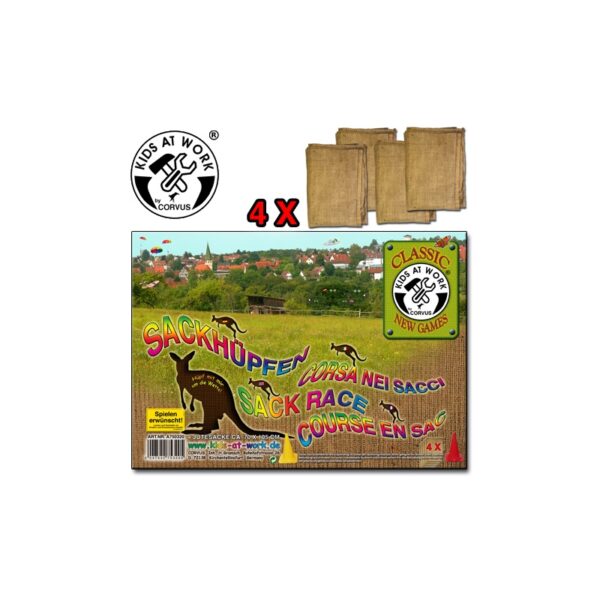 Sackhüpfen 4 Säcke