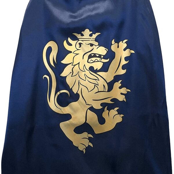 Ritter Umhang Löwe - Blau / Gold