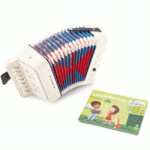 Akkordeon weiss mit Musikbuch – Bild 2