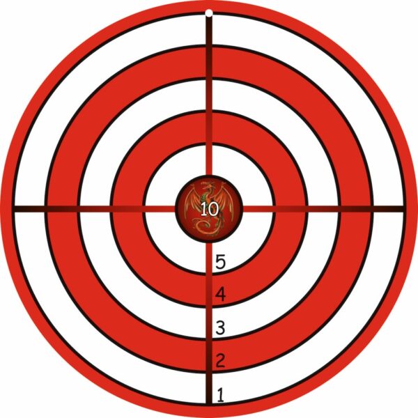 Holz-Zielscheibe Classic, rot/weiss, Ø 32cm