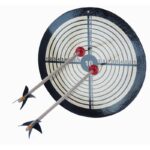 Holz-Zielscheibe Classic, historisch, nat/sz, Ø 32cm – Bild 2