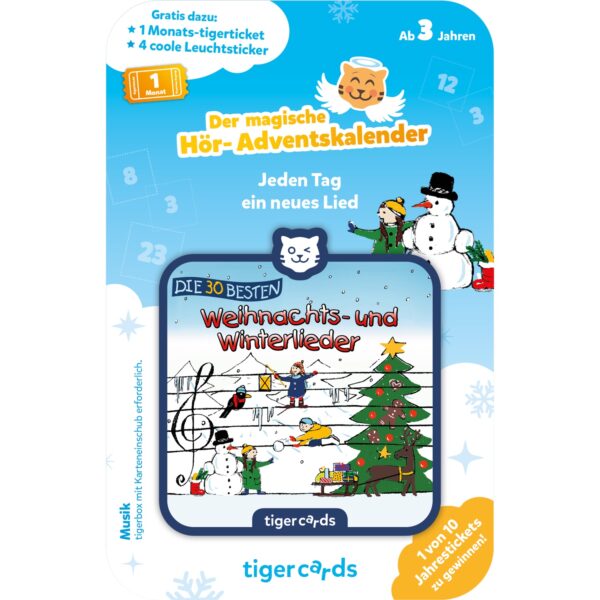 tigercard - Die 30 besten - Winter- und Weihnachtslieder - Adventskalender - Adventskalender