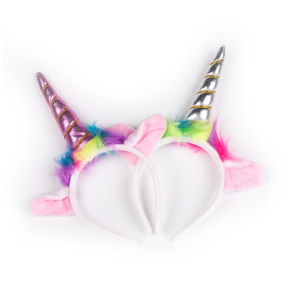 Busy Lizzie - Haarband - Einhorn - Pink/Silber