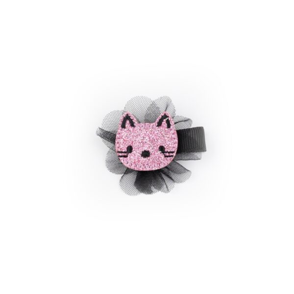 Busy Lizzie - Haarspange - Katze - Glitzer Pink