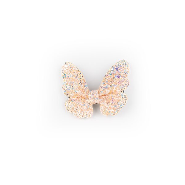 Busy Lizzie - Haarspange - Schmetterling - Glitzer - Weiß