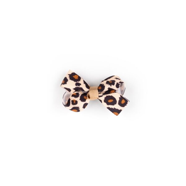 Busy Lizzie - Haarspange - Mini-Schleife - Leopard