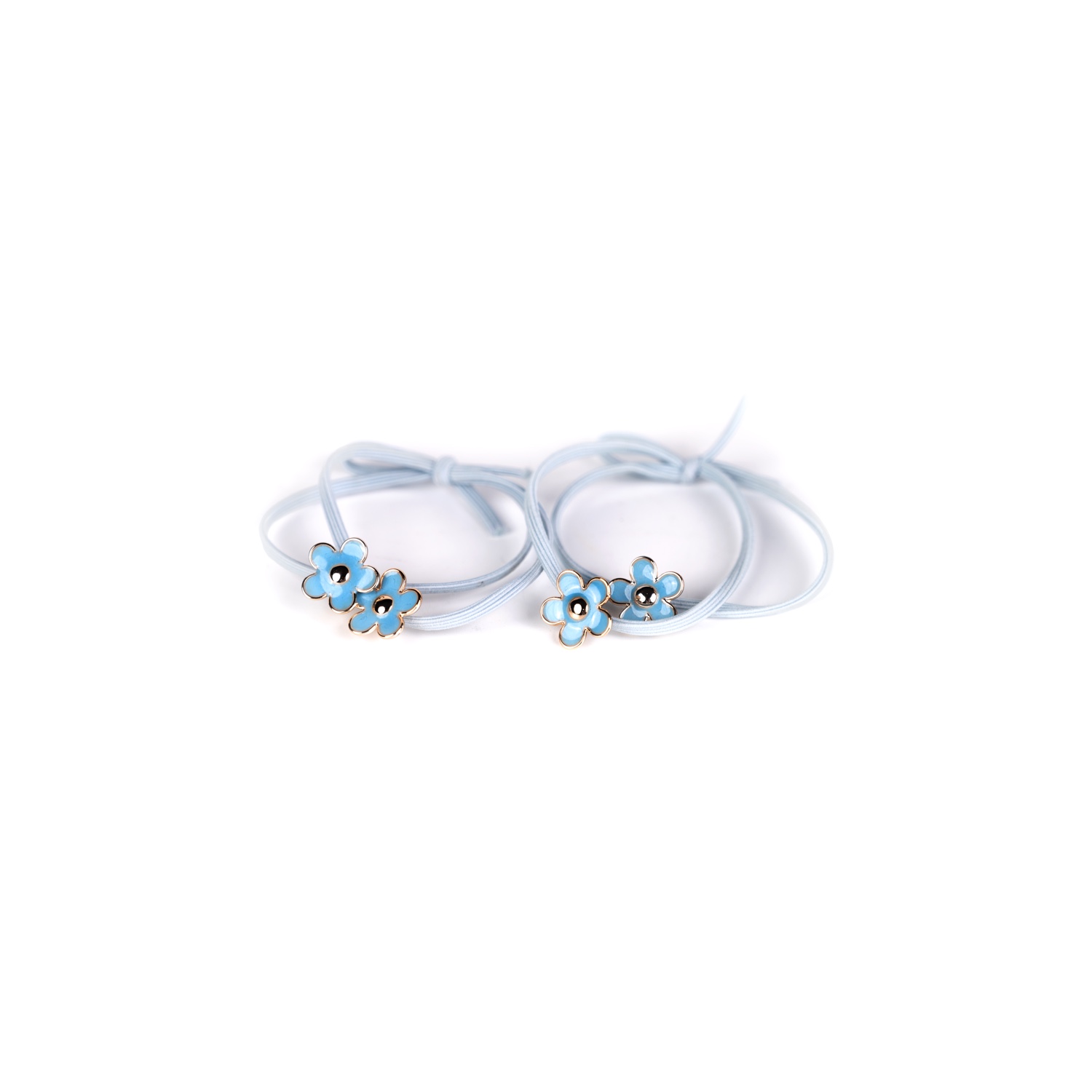 Busy Lizzie - Haargummi - Blume - Blau