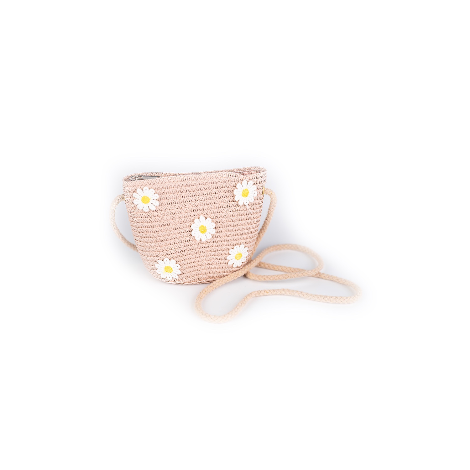 Busy Lizzie - Strohtasche - Hellrosa - Blume