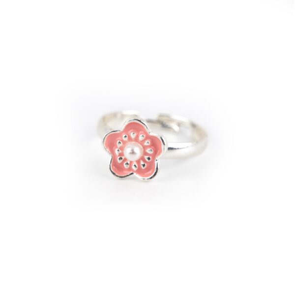 Busy Lizzie - Ring - Blume mit Perle