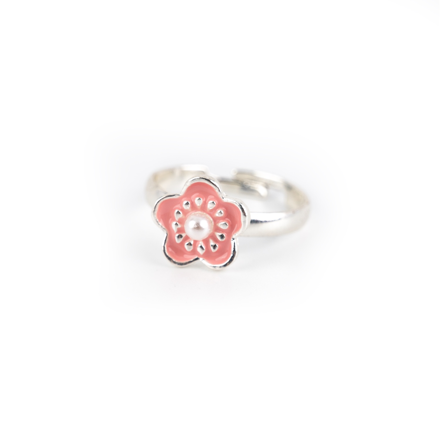 Busy Lizzie - Ring - Blume mit Perle