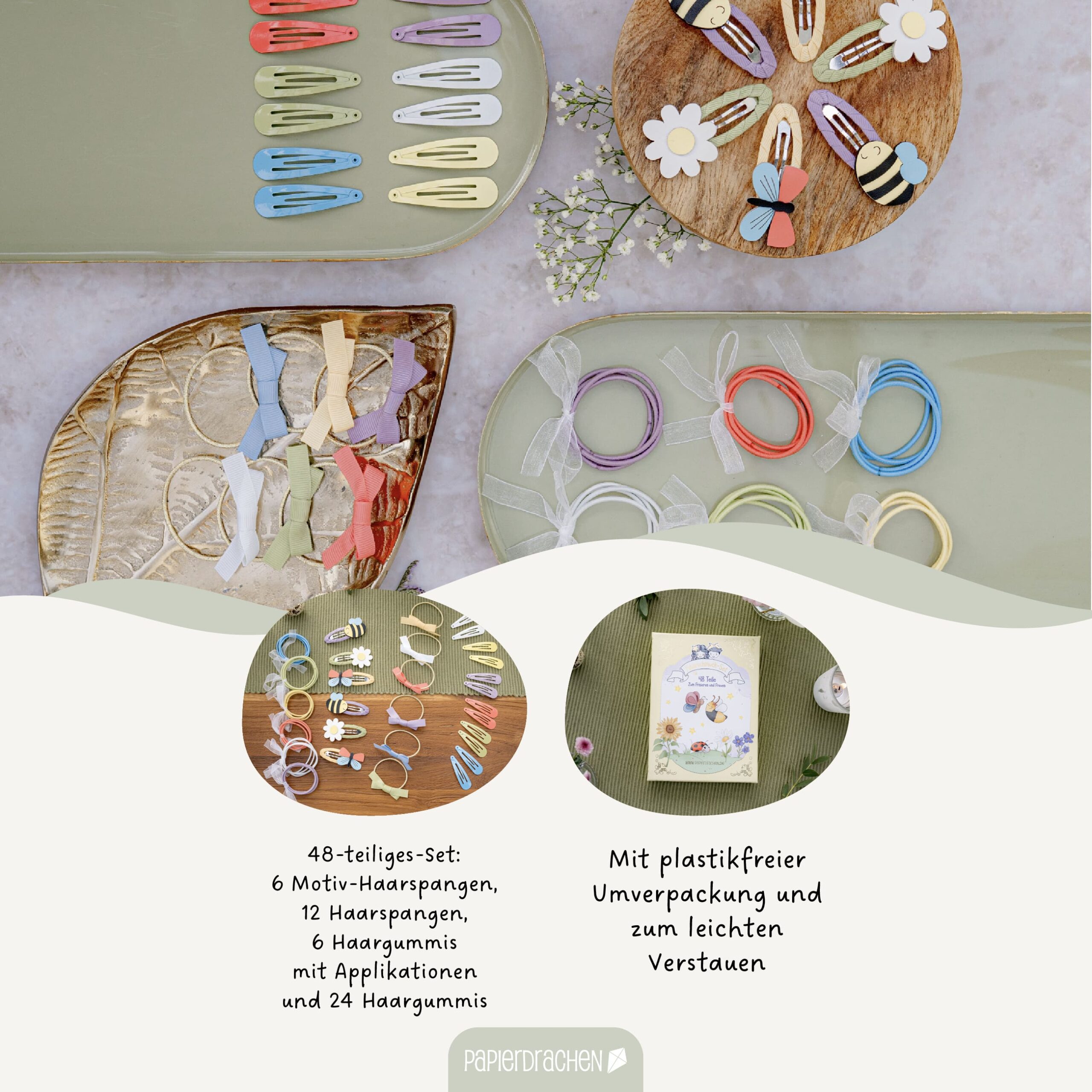 Haarschmuck Set - Frühling – Bild 2