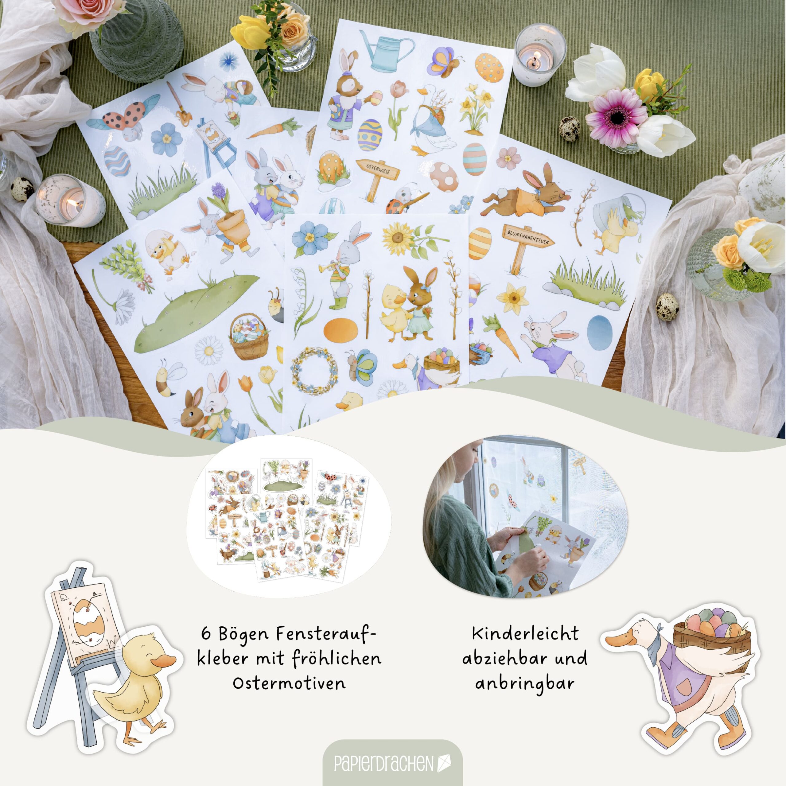 Fensteraufkleber - Osterhasenwelt – Bild 2