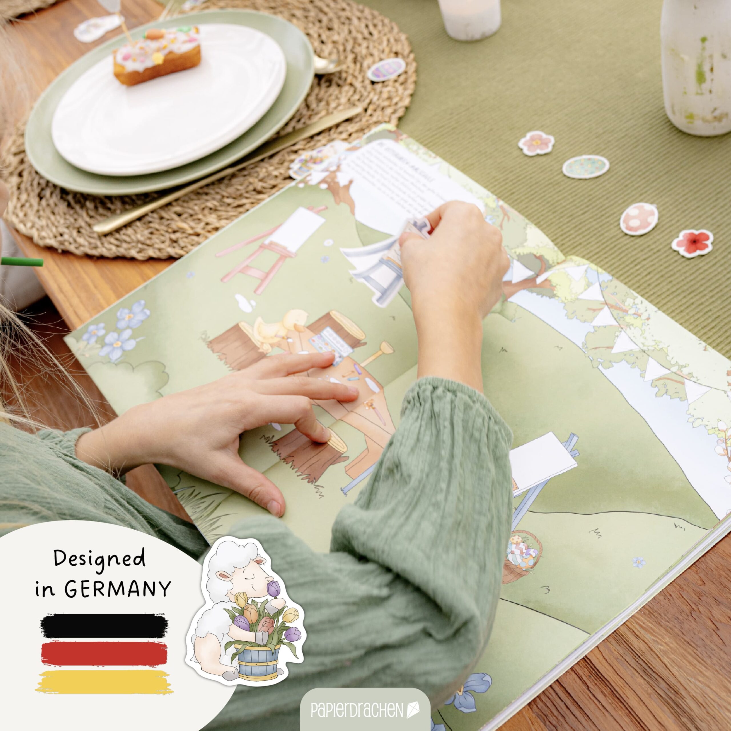 Mein kreatives Osterwelt Heft - Malen, Rätseln, Stickern – Bild 3