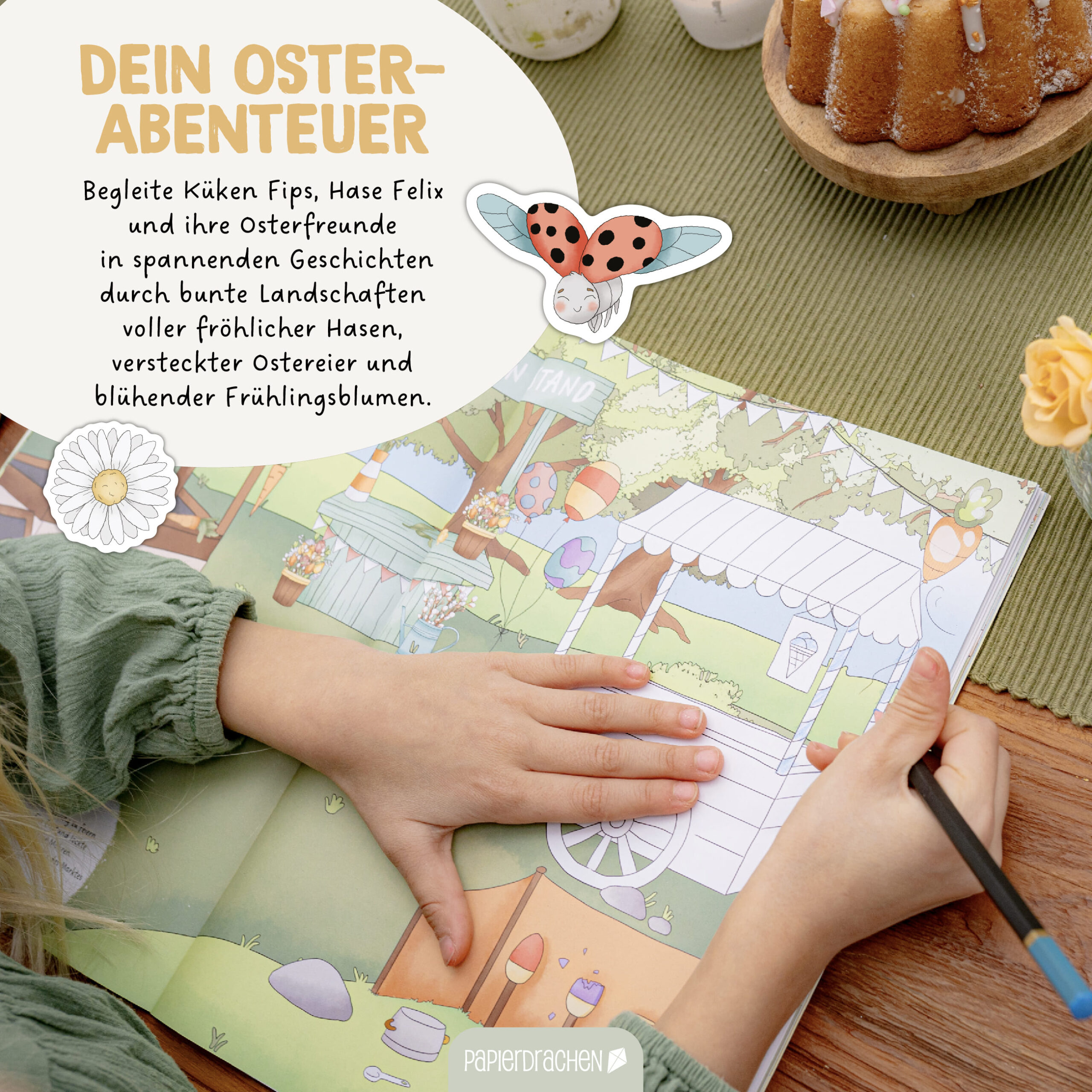 Mein kreatives Osterwelt Heft - Malen, Rätseln, Stickern – Bild 5