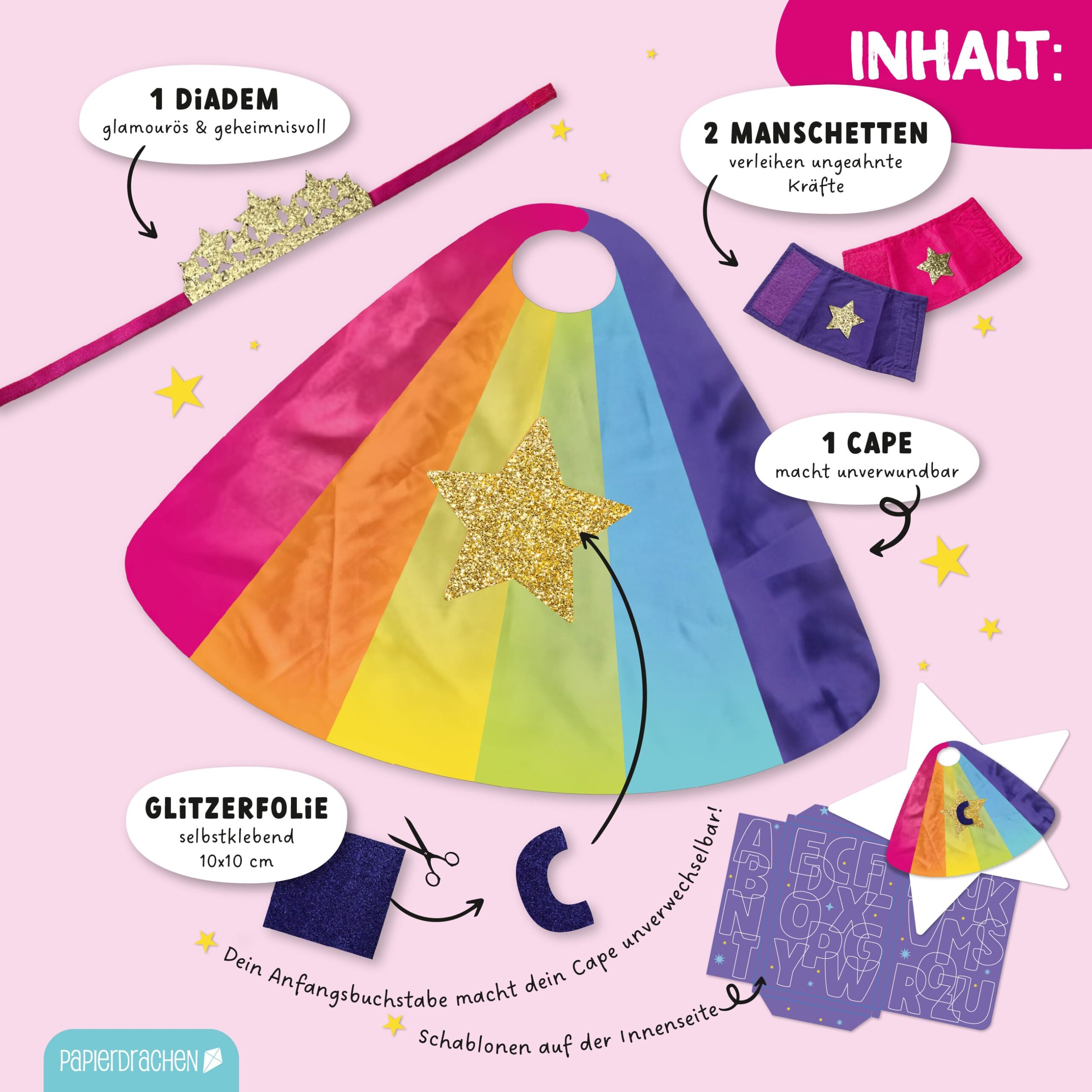 Superhelden-Set Stern – Mädchen – Bild 5
