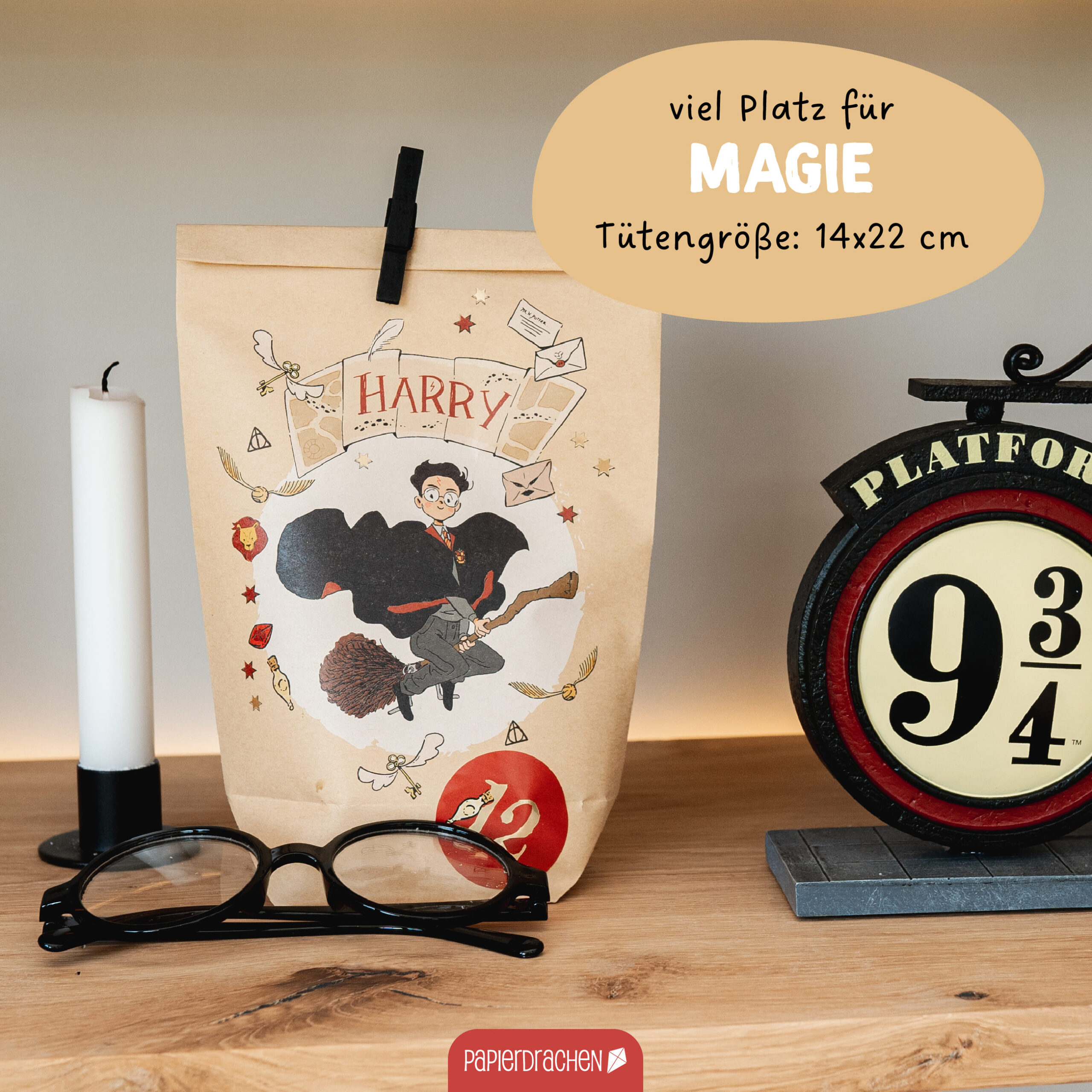 Adventskalender Tüten – Harry Potter Packpapier – Bild 5