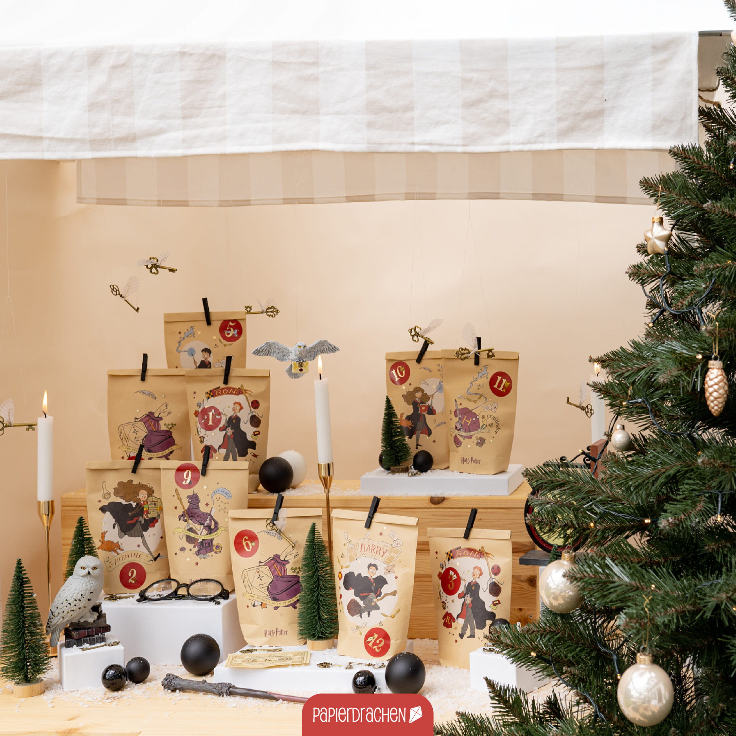 Adventskalender Tüten – Harry Potter Packpapier – Bild 6