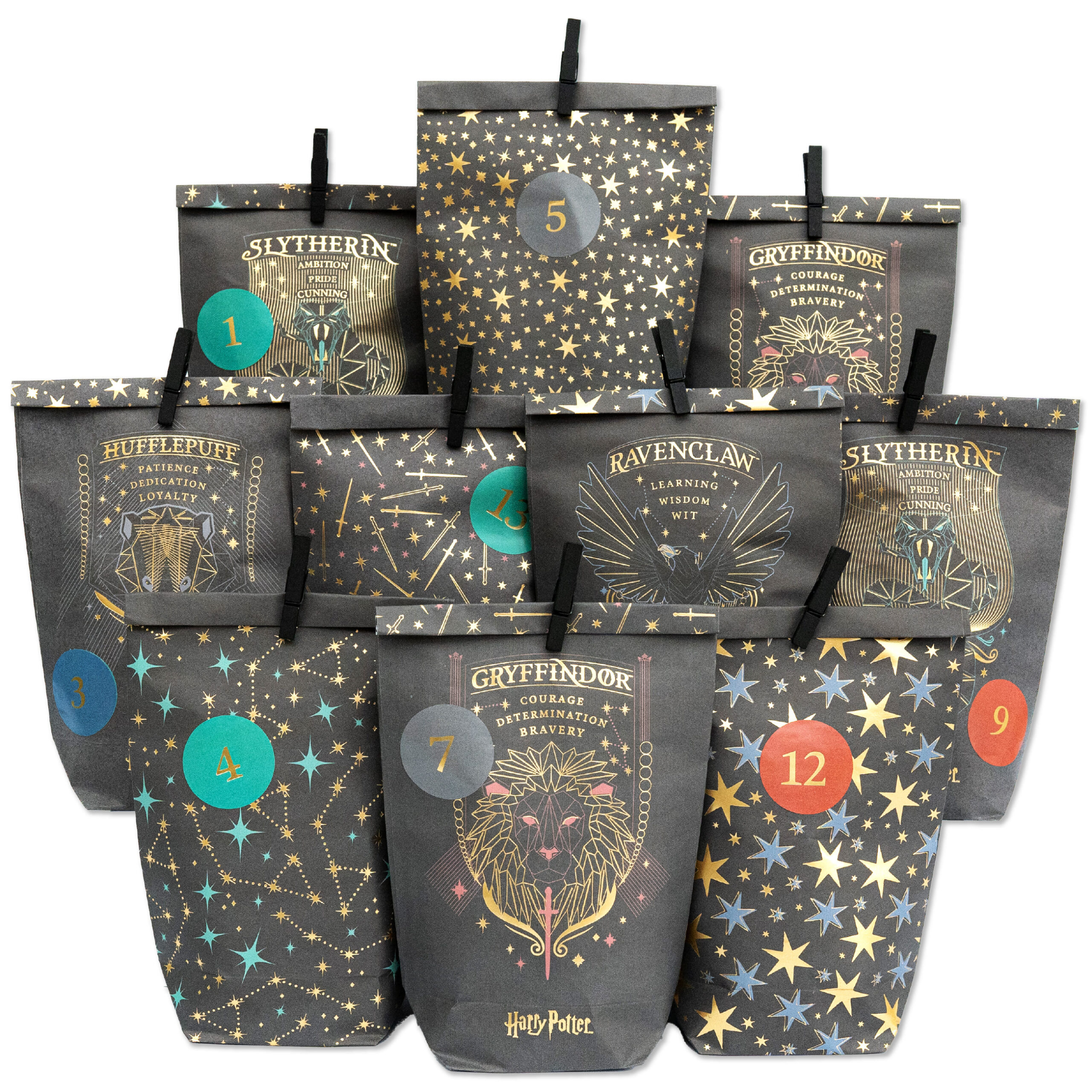 400-009-028_1 Adventskalender Tüten – Harry Potter schwarz – Bild 1