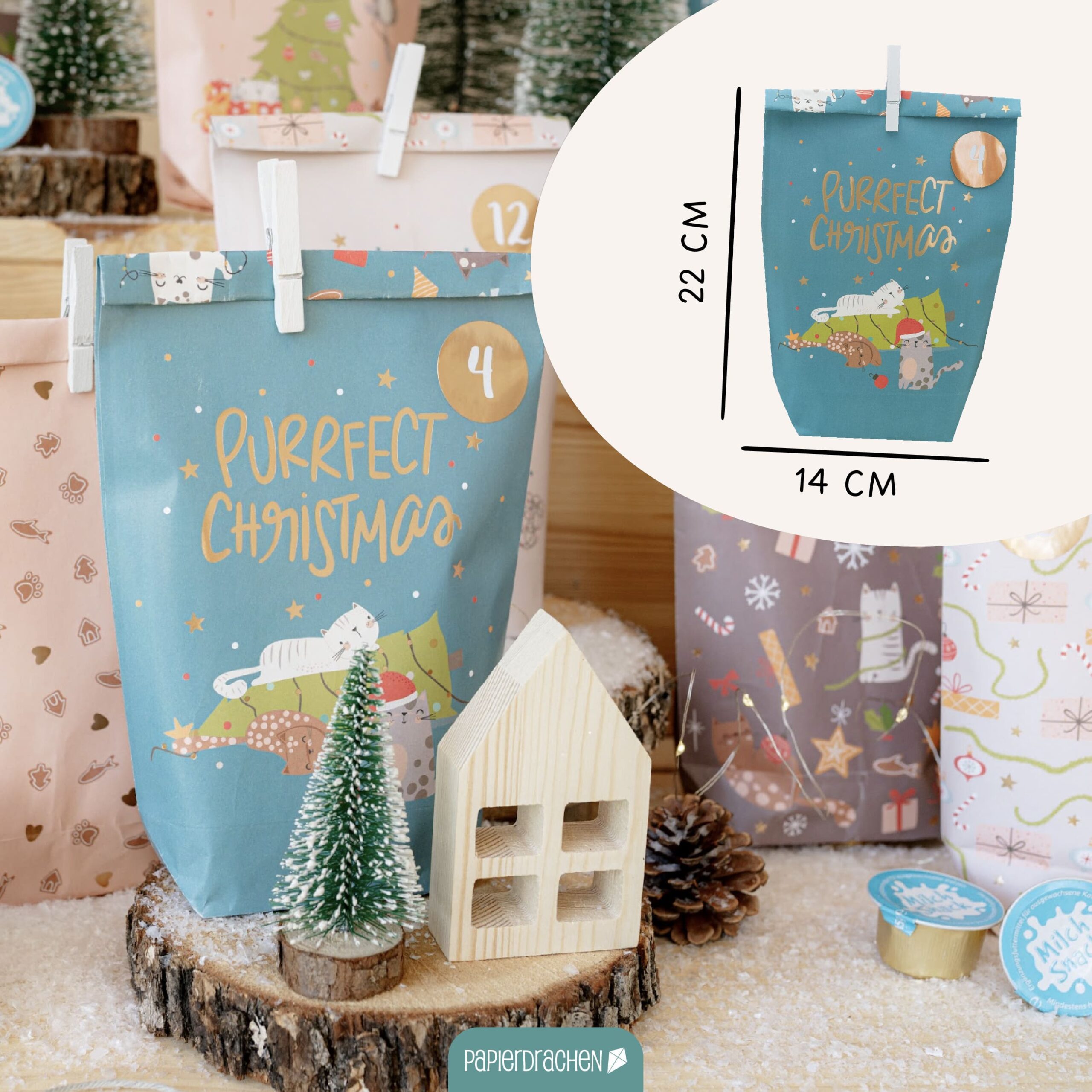 Adventskalender Tüten – Katzen – Bild 3