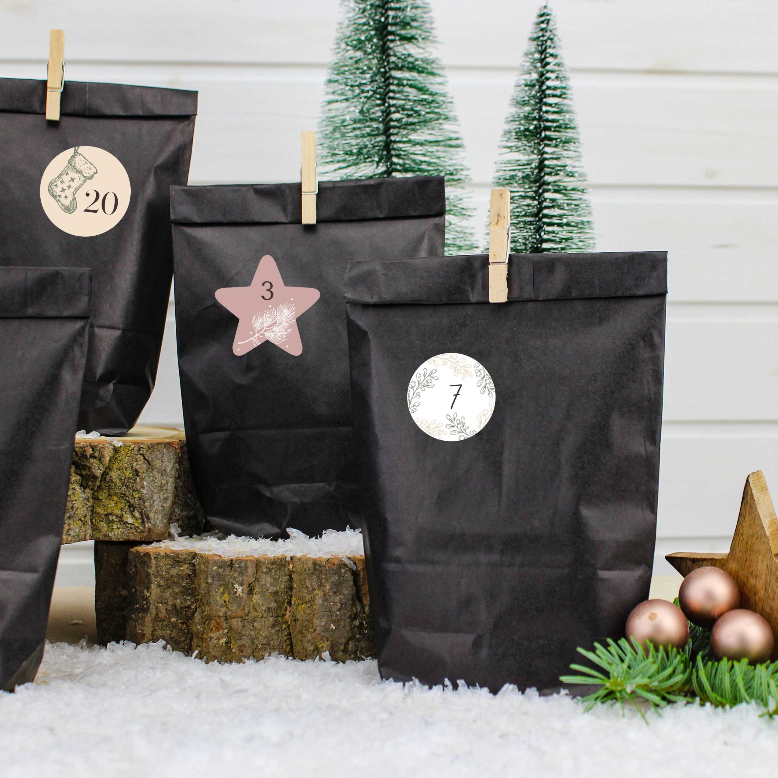 Zahlenaufkleber Set mit Geschenkstickern – Style – Bild 7