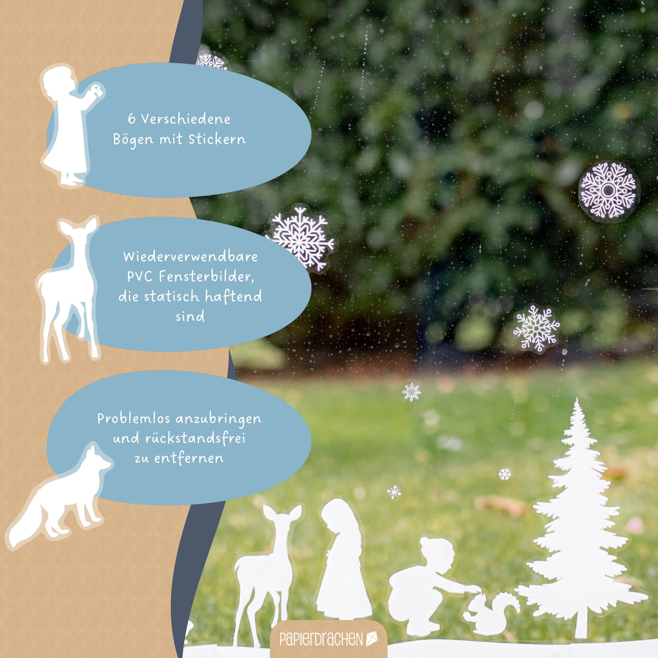 Fensteraufkleber – Winterwonderland – Bild 2