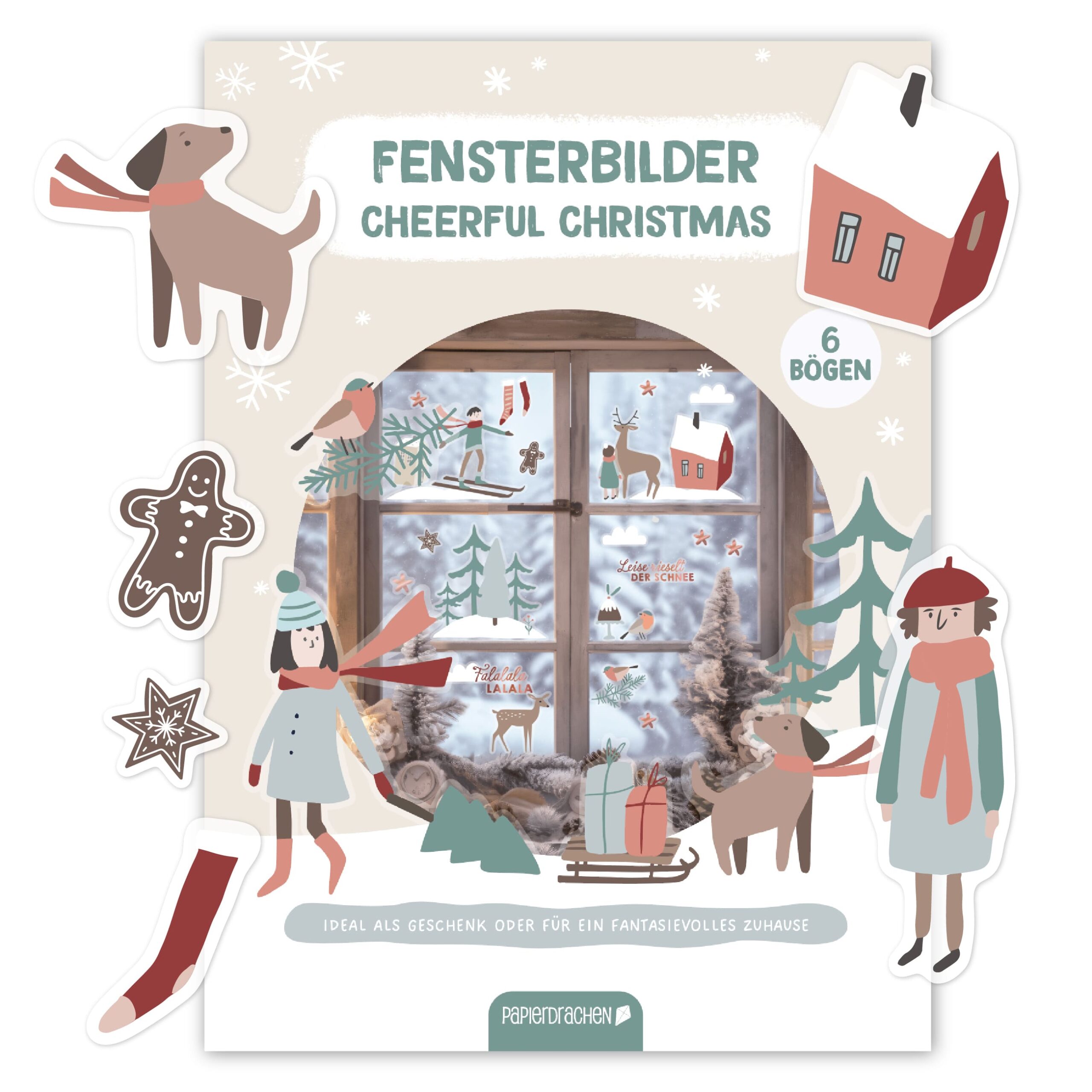 Fensteraufkleber – cheerful christmas