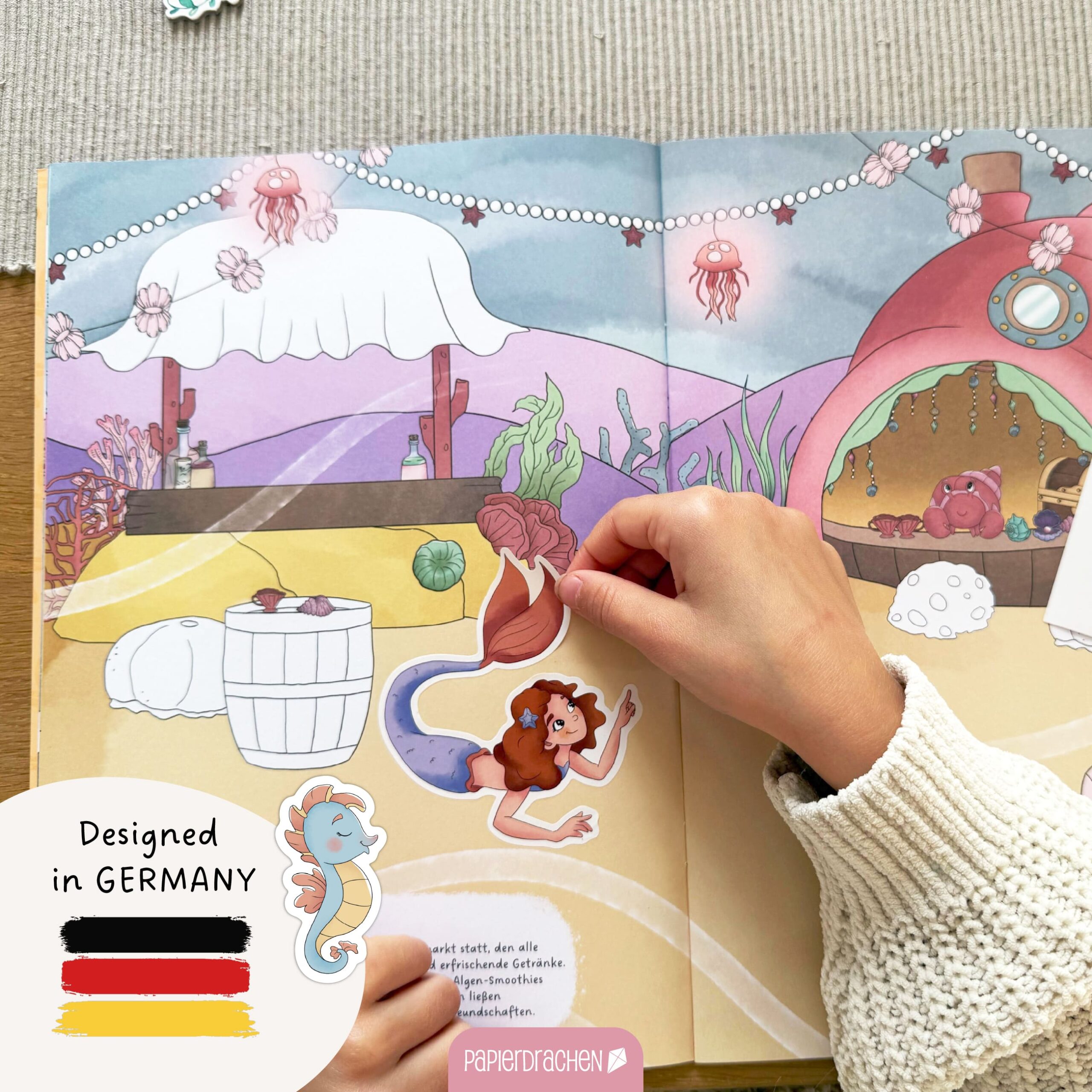Mein kreatives Unterwasser Heft – Malen, Rätseln, Stickern – Bild 3